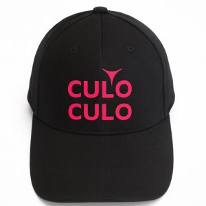 Gorra negra bordada en rosa CULO CULO